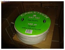 Кабель каоксиальный SAT-703ch медный 100м. Cabletech (4 бухты в коробке)