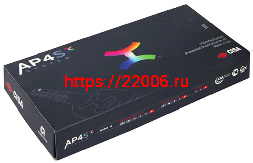 Цилиндровый механизм Cisa (Чиза) под вертушку (дл. шток) AP4S 0P3S7-87.12 (90 мм/55+10+25), НИКЕЛЬ фото 2