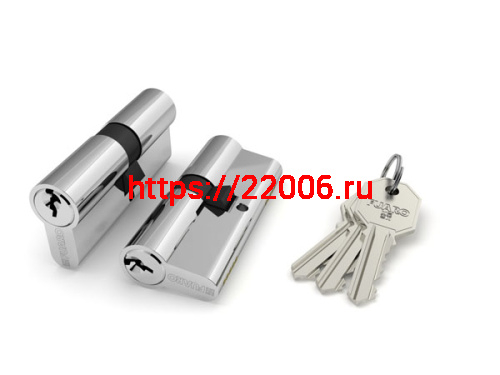 Цилиндровый Fuaro (Фуаро) механизм 100 CA 68 mm (26+10+32) CP хром 3 кл.