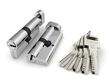 Цилиндровый Fuaro (Фуаро) механизм (R602/80) R6002Knob80(35+10+35) CP хром 5Key с вертушкой