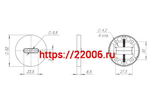 Накладка Fuaro (Фуаро) на сувальдный замок ESC.S-auto.RLR/R.486 BL-24 черный (1шт.) фото 3