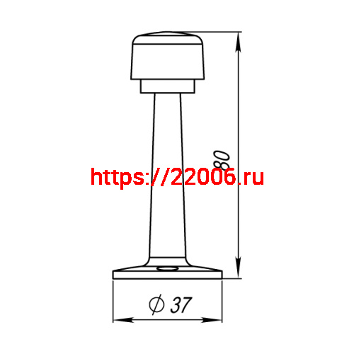 Упор Punto (Пунто) дверной настенный DFIX/W80 (DS PW-80) ABG-6 бронза фото 3
