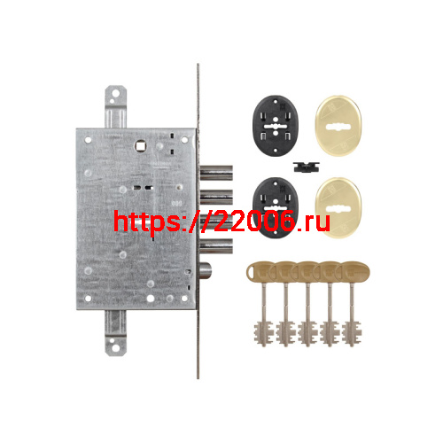 Замок Mottura (Моттура) врезной сувальдный с защёлкой 52.771, ключ 60 мм, без накл. фото 2