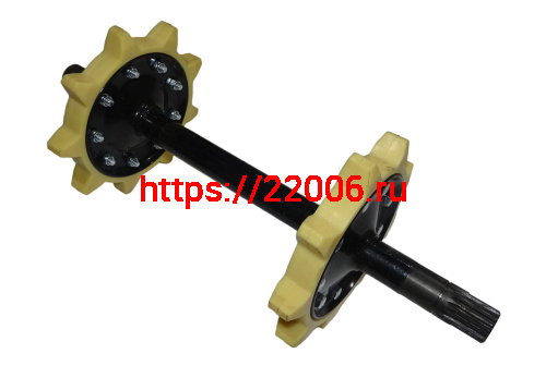 Вал ведущий мотобусировщика (со звездочками) 380мм, Дельта, Белка, Буран Вал ведущий мотобусировщика (со звездочками) 380мм, Дельта, Белка, Буран