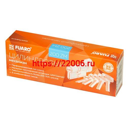 Цилиндровый Fuaro (Фуаро) механизм (200 ZM/90) 2000ZMKnob90(50+10+30) CP хром 5Key с вертушкой фото 2