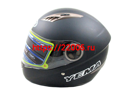 Мотошлем YM-827 черный матовый (XL)