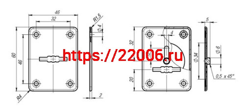 Декоративная Fuaro (Фуаро) накладка ESC081/082-ABG-6 (БРОНЗА) на сув. замок сталь (1 пара) фото 2