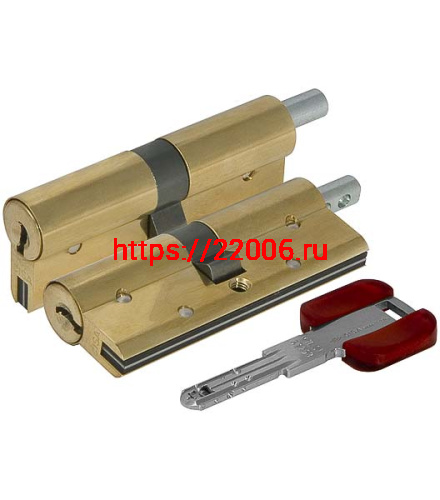 Цилиндровый механизм Cisa (Чиза) под вертушку RS3 OL3S2-18.66 (80 мм/35+10+35), ЛАТУНЬ