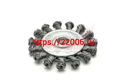Щетка круглая витая для УШМ132мм d.75 (150137)