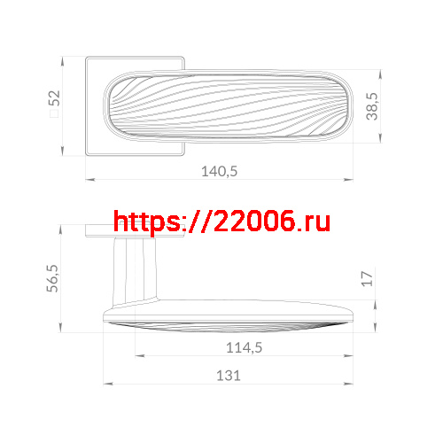 Ручка Punto (Пунто) раздельная K.EST.Q52.SHADE BL/ND-24 черный/ночная пустыня фото 2