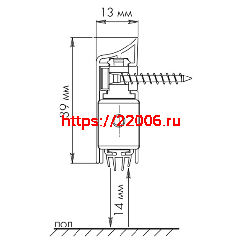 Накладной автоматический Armadillo (Армадилло) порог APLIQUE ONE SIZE A фото 3