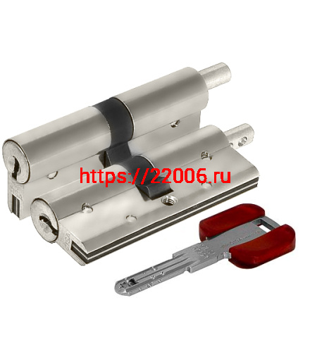 Цилиндровый механизм Cisa (Чиза) под вертушку RS3 OL3S2-29.12 (90 мм/40+10+40), НИКЕЛЬ