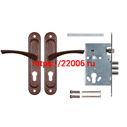 Корпус Ajax (Аякс) врезного замка с ручками на планке KIT А5-3155/3 W/B фото 4