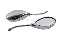 Зеркала (010) металл.(бобовидное, хром) d=10 (в уп. 50 пар)