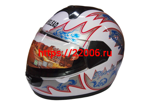 Шлем интеграл "Safelead" HF-110 NEW белый, черный размер M Шлем интеграл "Safelead" HF-110 NEW белый, черный размер M