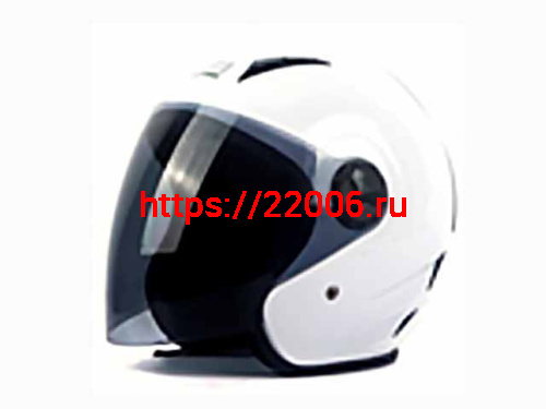 Мотошлем VIRTUE MD-207 открытый белый темное стекло (XL)