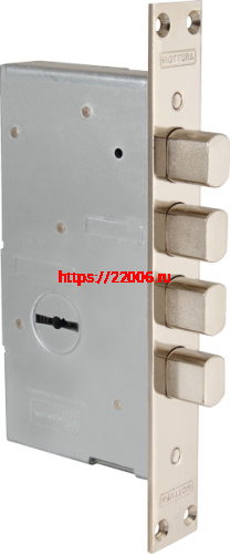 Замок Mottura (Моттура) врезной сувальдный 72.110 (толщина 25 мм), без накл.