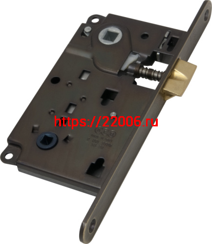 B01013.50.12 AGB (АГБ) Защелка врезная WC защёлка вверху (античная бронза)