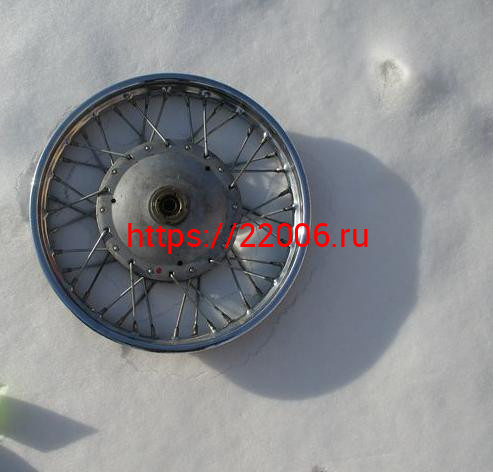 Колесо 19" Днепр алюминиевый барабан крашеный обод реставрация Колесо 19" Днепр алюминиевый барабан крашеный обод реставрация