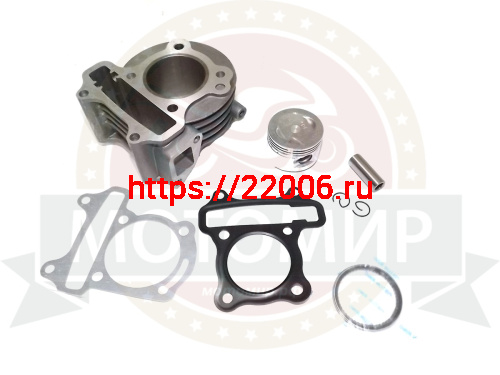 Цилиндр в сборе с поршнем 4-х такт. скутер (100см3 Тюнинг) 50,00 мм (под шпильки 50 см3) пал 15 мм