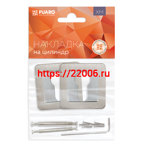 Накладка Fuaro (Фуаро) под цилиндр ET.K.XM52 (ET XM) SN/CP-3 матовый никель/хром фото 2