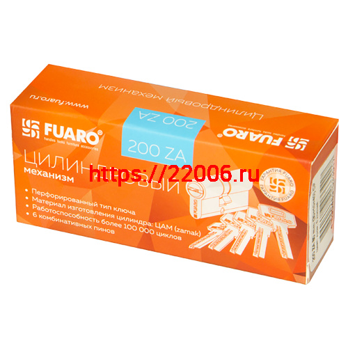 Цилиндровый Fuaro (Фуаро) механизм (200 ZA/90) 2000ZAKey90(35+10+45) CP хром 5Key фото 2