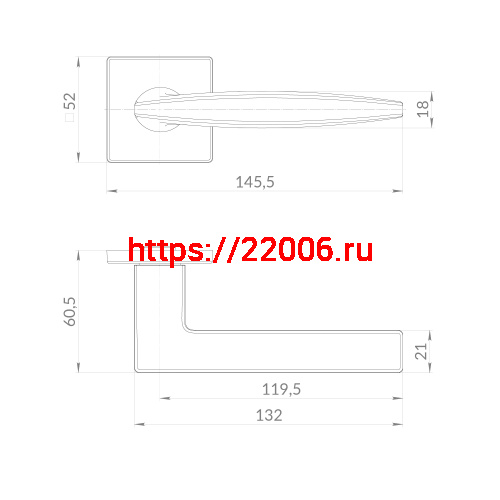 Ручка Punto (Пунто) раздельная K.EST.Q52.FAVORIT SSG-39 сатинированное золото фото 2