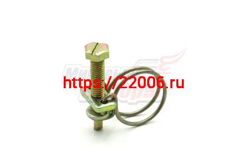 Хомут шланга гидравлики c болтом минитрактора LW-12, LW-15 Хомут шланга гидравлики c болтом минитрактора LW-12, LW-15