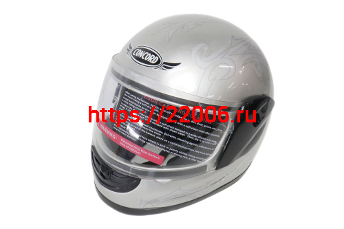 Шлем CONCORD WF01 серебристый с рисунком "S,M,L,XL" (интеграл) Шлем CONCORD WF01 серебристый с рисунком "S,M,L,XL" (интеграл)