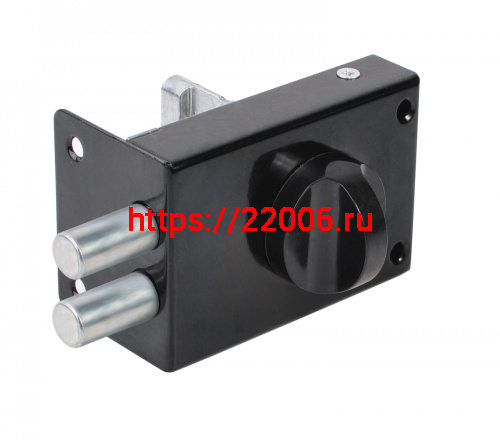 Замок Omega (Омега) накладной цилиндровый ЗН1 2Р черный