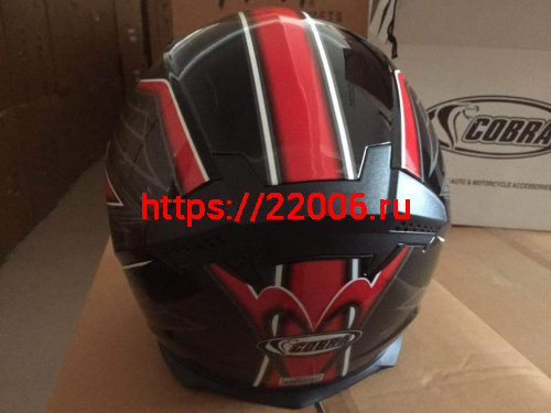 Шлем интеграл COBRA JK313, черный с красным(2), черный/синий(9), размеры M фото 4