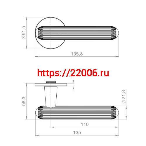 Ручка Armadillo (Армадилло) раздельная R.YM.ECLAIR MWSC-33 итальянский тисненый фото 3