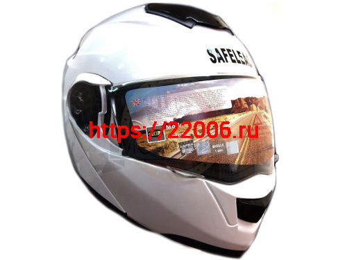 Шлем модуляр "Safelead" HF-119 TRANSFORMER с встр. очками, белый перламут., ЧЕРНЫЙ размер L фото 3 Шлем модуляр "Safelead" HF-119 TRANSFORMER с встр. очками, белый перламут., ЧЕРНЫЙ размер L фото 3
