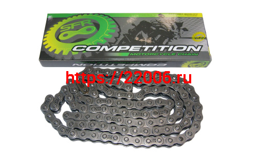 Цепь SFR (428) SFR -112 зв. (Минск, Восход, аналог ПР12.7-18,2), цветная коробочка Цепь SFR (428) SFR -112 зв. (Минск, Восход, аналог ПР12.7-18,2), цветная коробочка