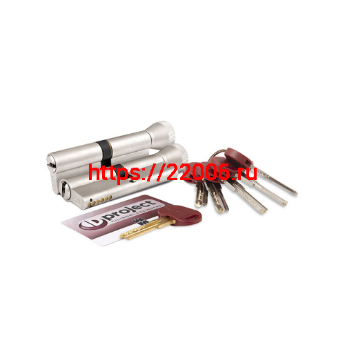 Цилиндровый механизм Mottura (Моттура) с вертушкой DPC1F5151 S3 (102 мм/46+10+46) САТИН.НИКЕЛЬ. 5+1 кл.