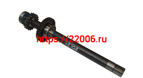 Вал ведомый машинокомплекта Лидер-Альфа 3 в сборе (длинный) с подшипниками Вал ведомый машинокомплекта Лидер-Альфа 3 в сборе (длинный) с подшипниками