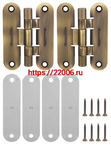 Петля Armadillo (Армадилло) универсальная OPTIMUM AB Бронза фото 3