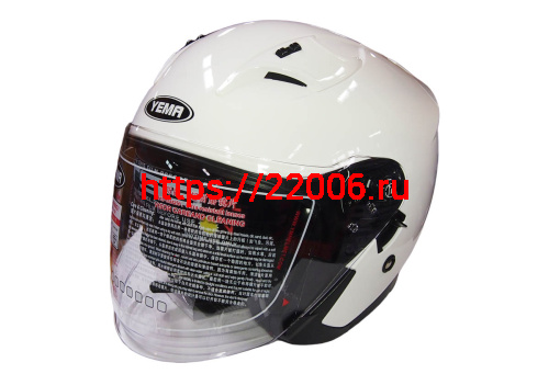 Шлем открытый YM-637 "YAMAPA", белый, размер XL (с антикрылом) NEW Шлем открытый YM-637 "YAMAPA", белый, размер XL (с антикрылом) NEW