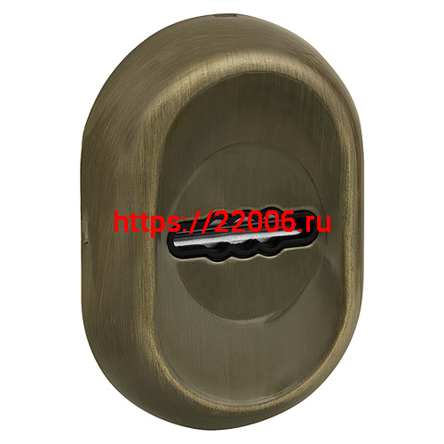 Накладка Fuaro (Фуаро) на сувальдный замок ESC.S-auto/CRE/OV.13 (ESC-13S) с авт. шторками AB зелёная бронза