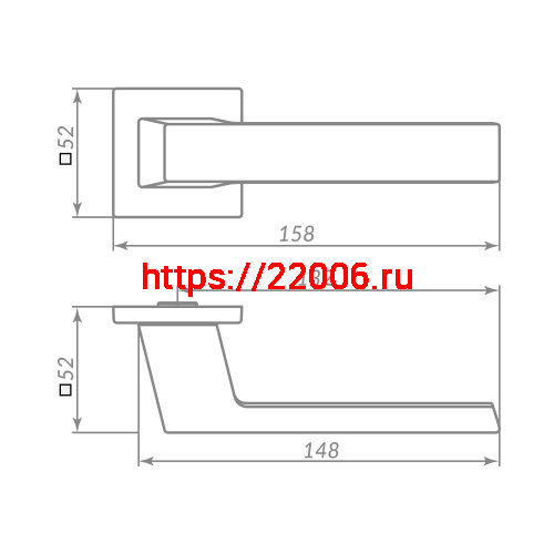 Ручка Punto (Пунто) раздельная K.ARC.Q52.DIPLOMAT GR-23 графит фото 3