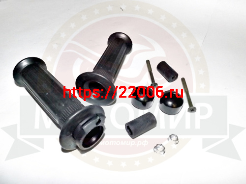 Ручка руля правая (газа) STINGRAY в сборе + ручка левая, с грузиками (резиновые) (компл.) фото 2 Ручка руля правая (газа) STINGRAY в сборе + ручка левая, с грузиками (резиновые) (компл.) фото 2