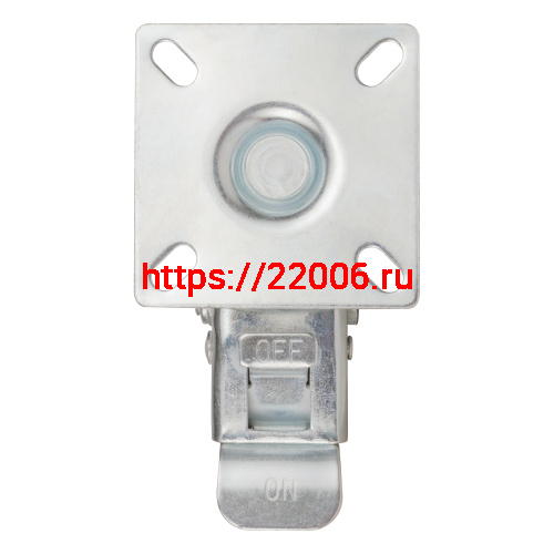 Опора Ajax (Аякс) колесная со стопором и площадкой WL/B-60R/50 kg (brake) резина фото 3