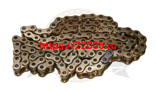 Цепь (428H) -100 зв. приводная усиленная Альфа (100), SIGMA (98), цвет ЗОЛОТАЯ