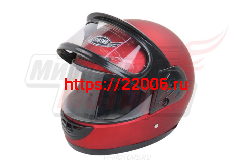 Шлем CONCORD XZF01 красный МАТОВЫЙ одноцветный "S,M,L,XL,XXL" (интеграл) фото 2