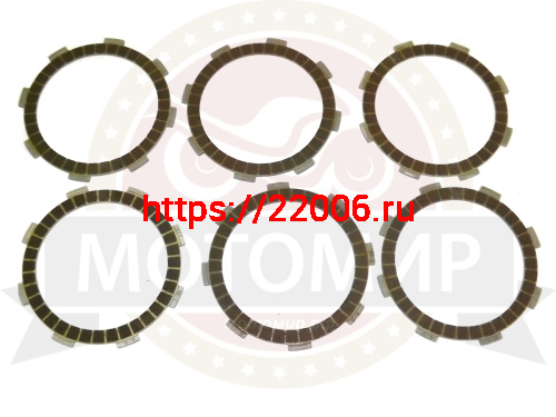 Диск сцепления CBВ250 (СG200) ферридо (компл. 6шт.) Диск сцепления CBВ250 (СG200) ферридо (компл. 6шт.)