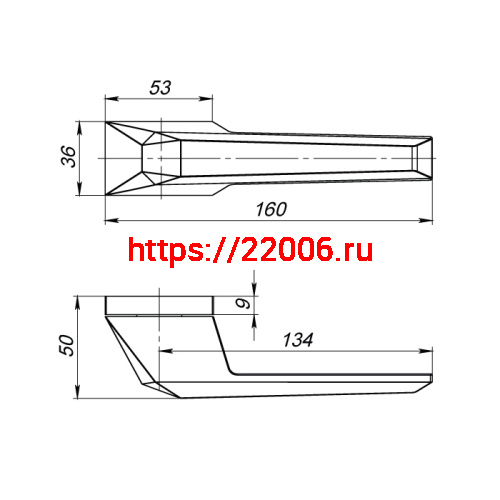 Ручка Armadillo (Армадилло) раздельная K.UCS36.STONE (STONE UCS) СР-8 хром фото 2
