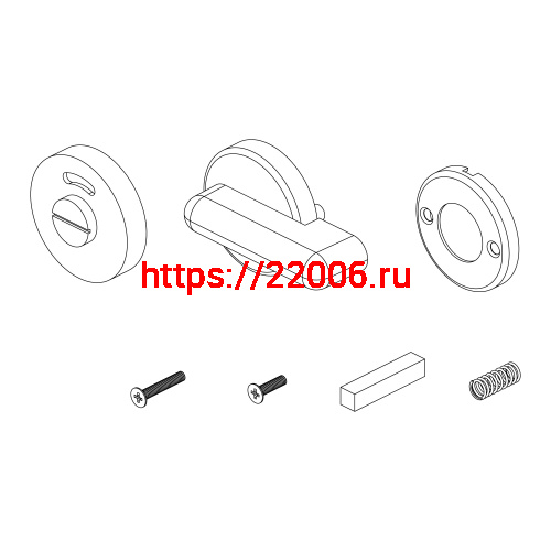 Ручка Ajax (Аякс) поворотная BK6.WC.CABIN SS нержавеющ.сталь фото 2