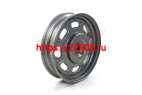 Обод 10" задний штамп. WM ACTIV,Racer Meteor,QT-3(8 овал.отверстий,2,15*10,колодки 110 мм,19 шлицов)