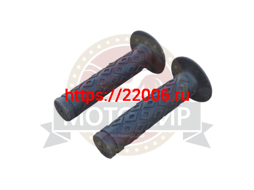 Грипсы для велосипеда 130мм, резина, с упором, черные (пришли как 39075)