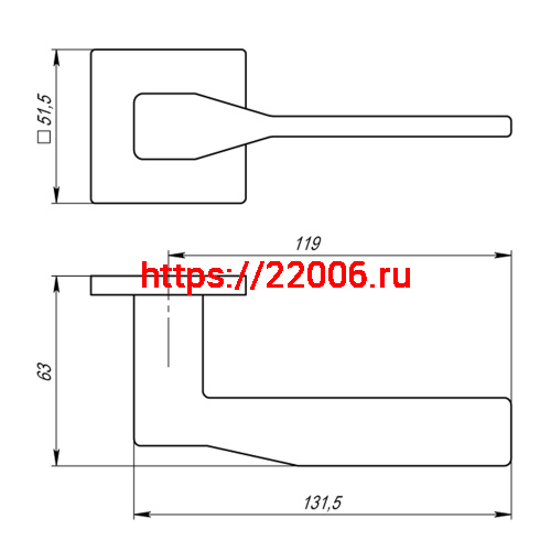 Ручка Armadillo (Армадилло) раздельная K.USS52.GRAND (GRAND USS) BL-26 черный фото 4